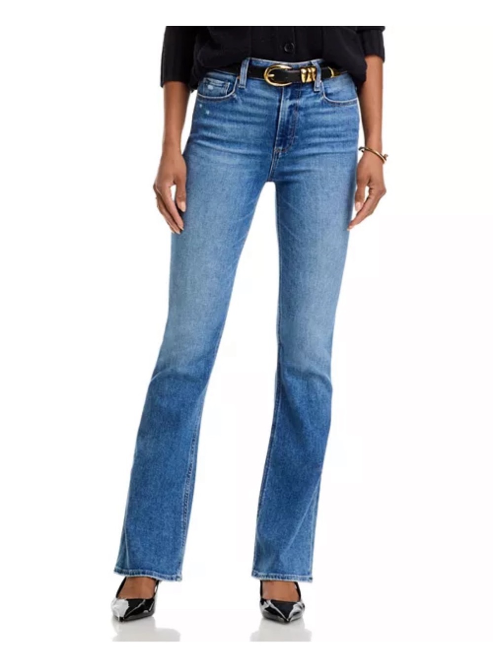 PAIGE High-Rise Laurel Canyon Bootcut jeans - Rock Show Distressed